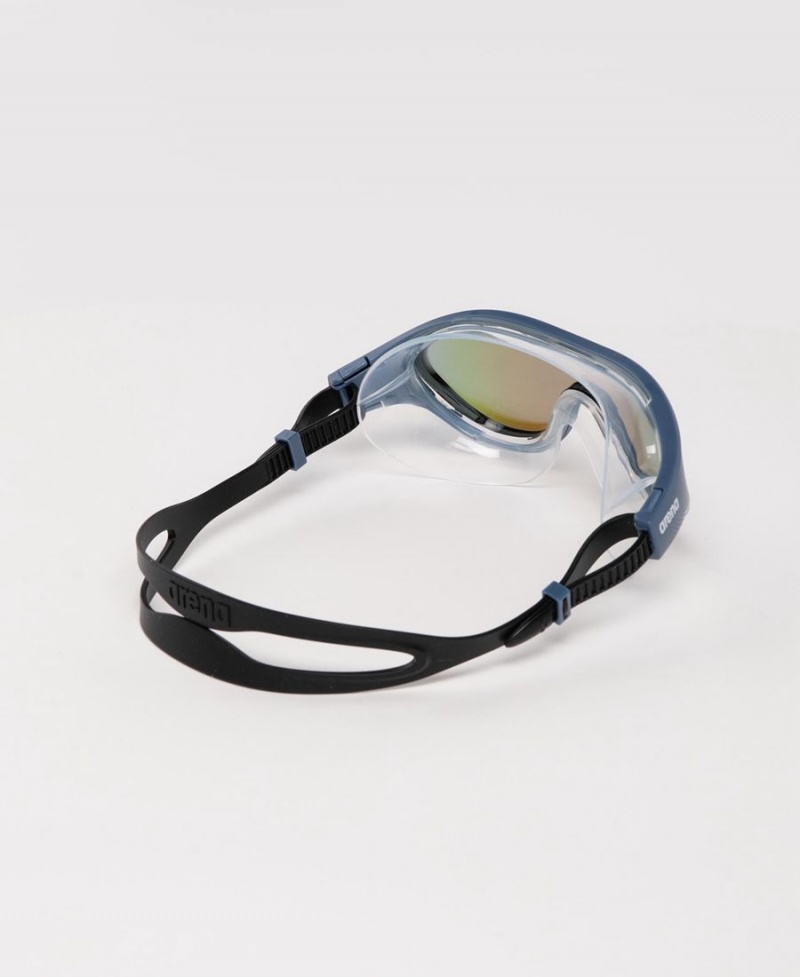 Arena The One Mirror Mask Schwimmbrille Blau Schwarz | HYG19H-191