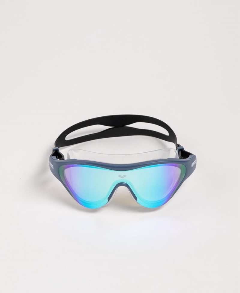 Arena The One Mirror Mask Schwimmbrille Blau Schwarz | HYG19H-191