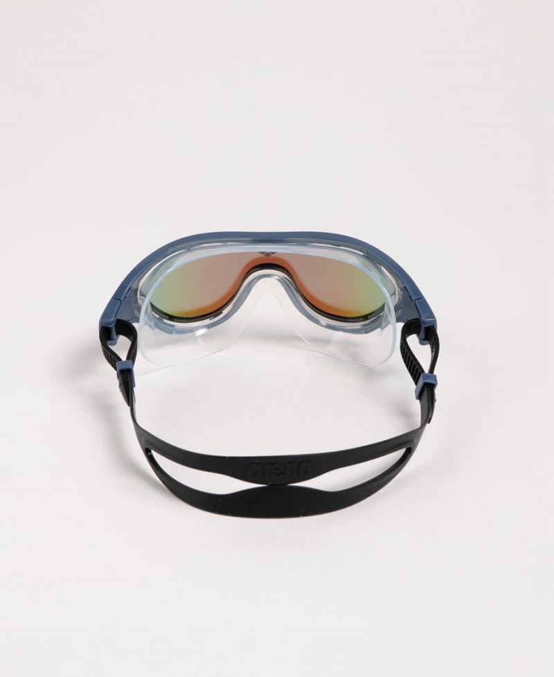 Arena The One Mirror Mask Schwimmbrille Blau Schwarz | HYG19H-191