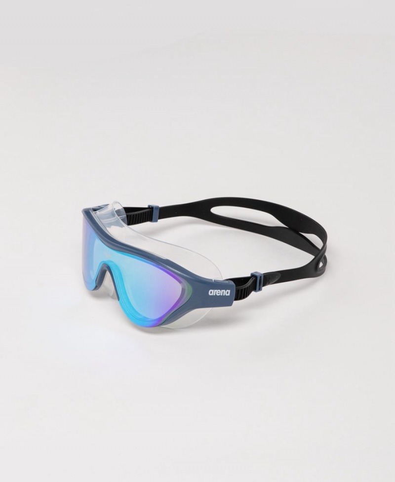 Arena The One Mirror Mask Schwimmbrille Blau Schwarz | HYG19H-191