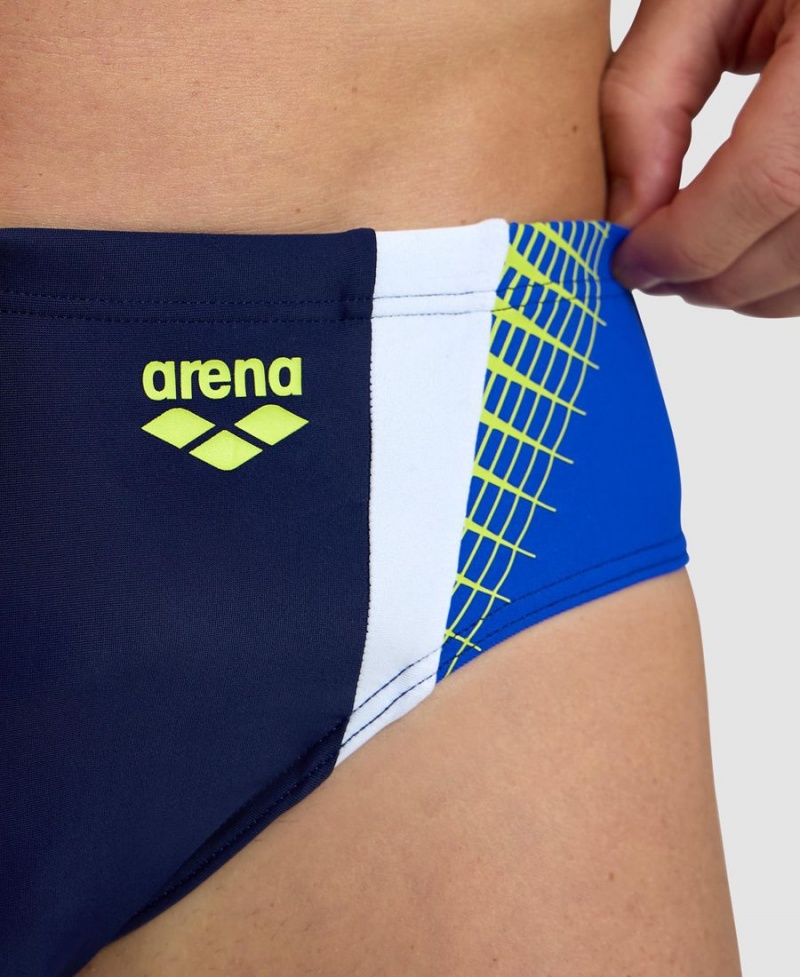 Arena Threefold Schwimmhose Navy Blau Weiß | KNA63N-617