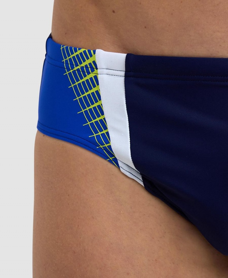 Arena Threefold Schwimmhose Navy Blau Weiß | KNA63N-617