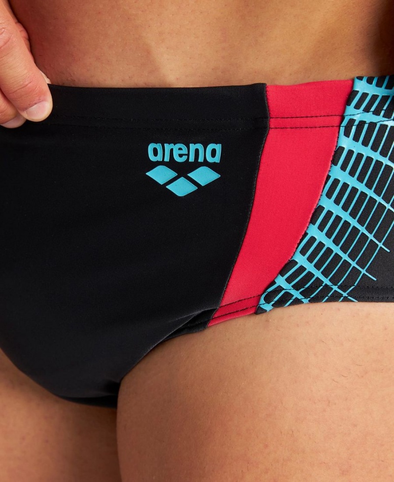 Arena Threefold Schwimmhose Schwarz Rot Türkis | MWO07X-522