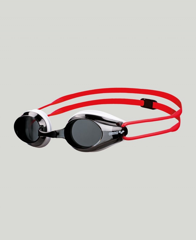 Arena Tracks Jr Schwimmbrille Schwarz Weiß Rot | SIJ82V-016