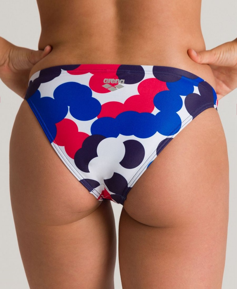 Arena USA Dots Bikinihose Navy Mehrfarbig | GKH04X-638