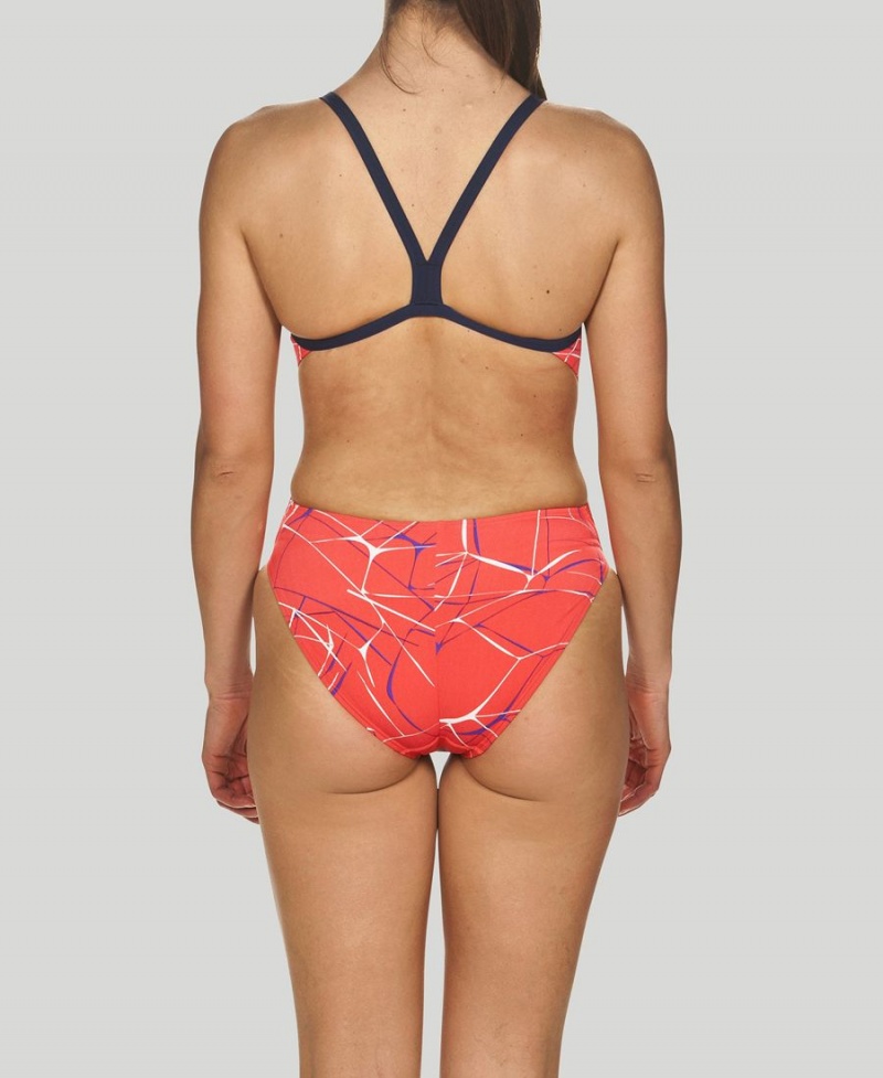 Arena Wasser Challenge Back Badeanzug Rot Navy | BZB48A-369