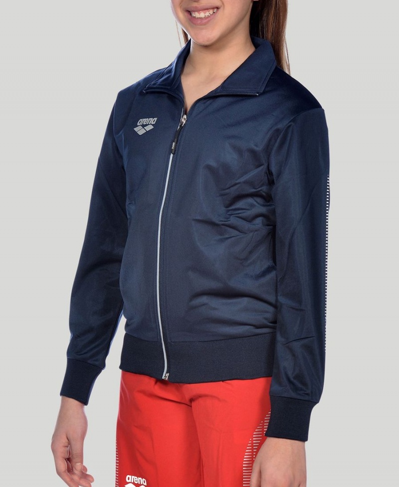 Arena Youth Team Line Gestrickt Poly Jacke Navy | FZL75O-871