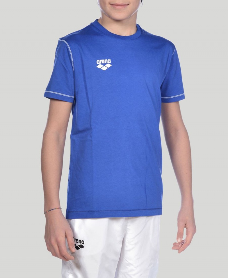 Arena Youth Team Line Kurzes Sleeve T-Shirt Blau | EDW21A-488