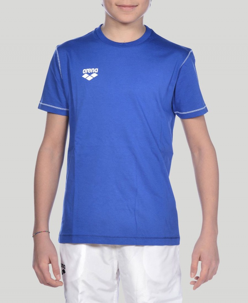 Arena Youth Team Line Kurzes Sleeve T-Shirt Blau | EDW21A-488