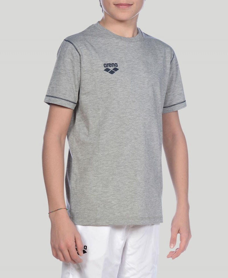 Arena Youth Team Line Kurzes Sleeve T-Shirt Grau | UEA53N-126