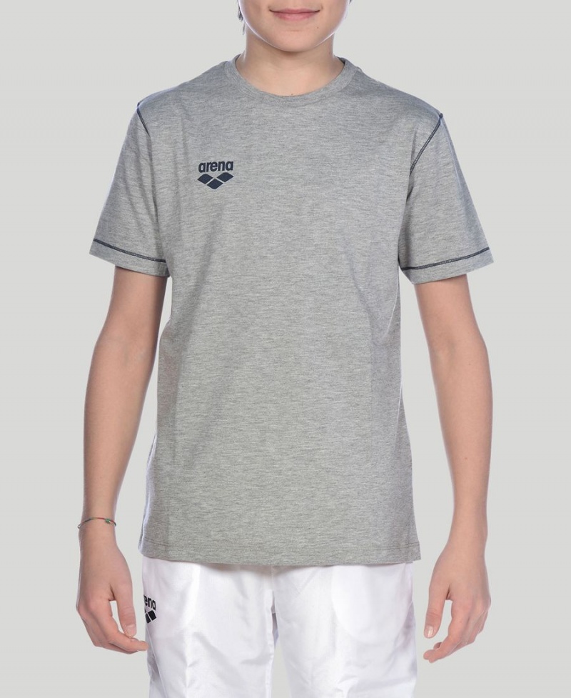 Arena Youth Team Line Kurzes Sleeve T-Shirt Grau | UEA53N-126