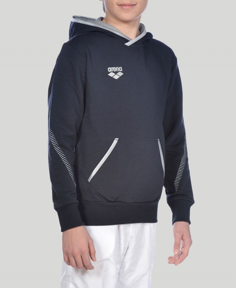 Arena Youth Team Line Long Sleeve Hoodie Navy | ZUI69S-110