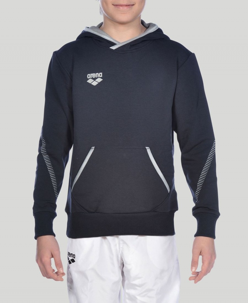 Arena Youth Team Line Long Sleeve Hoodie Navy | ZUI69S-110