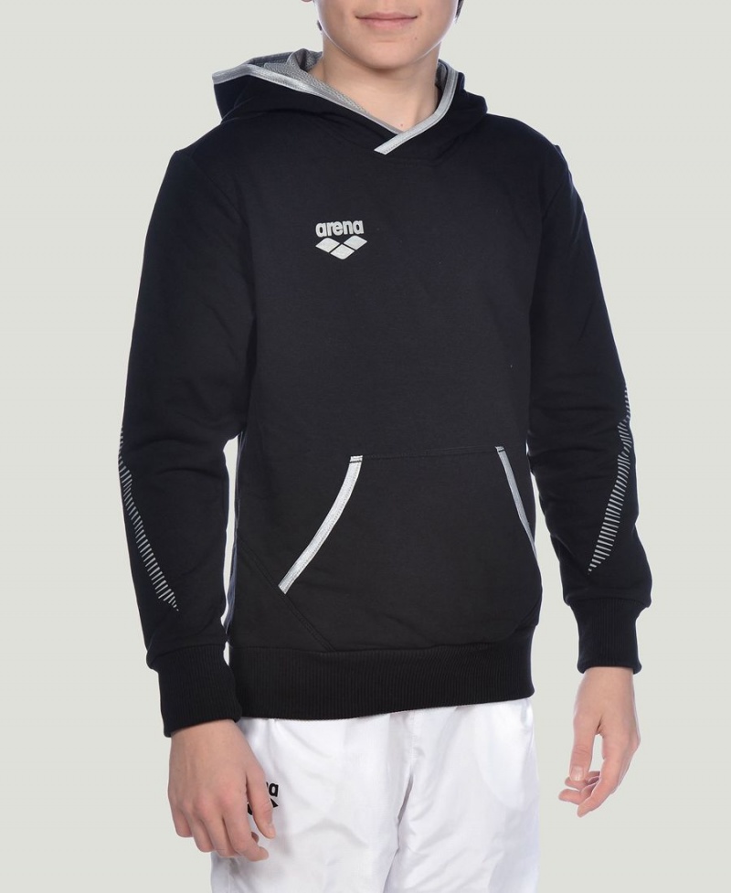 Arena Youth Team Line Long Sleeve Hoodie Schwarz | GRS18P-384