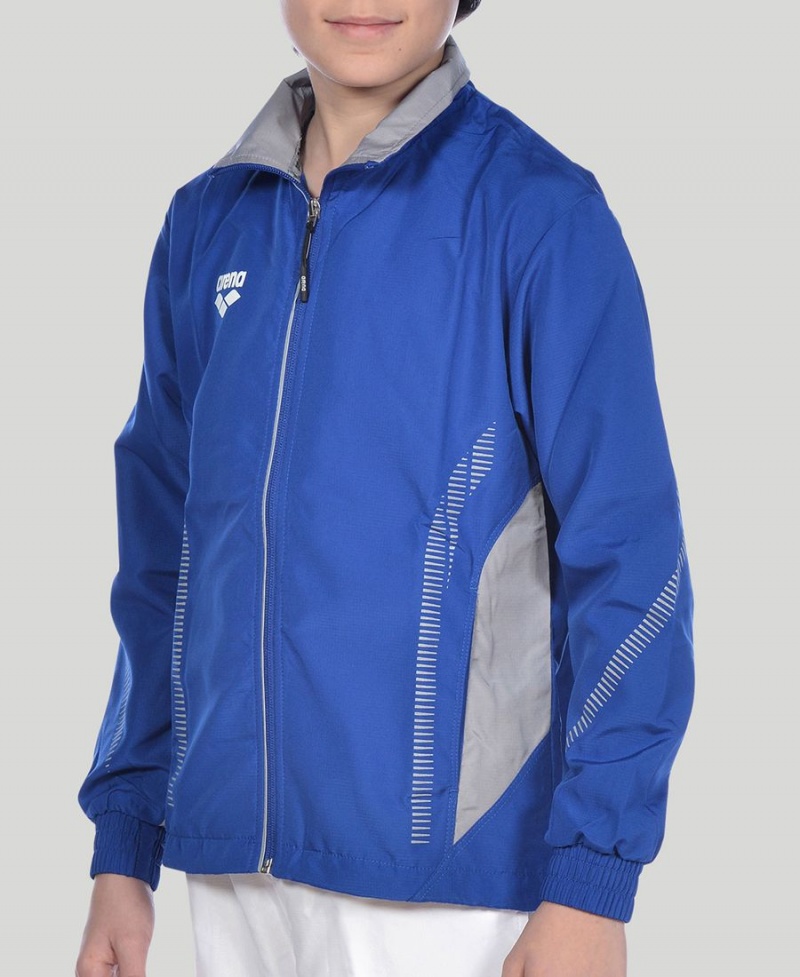 Arena Youth Team Line Warm-Up Jacke Blau | FXQ08M-602