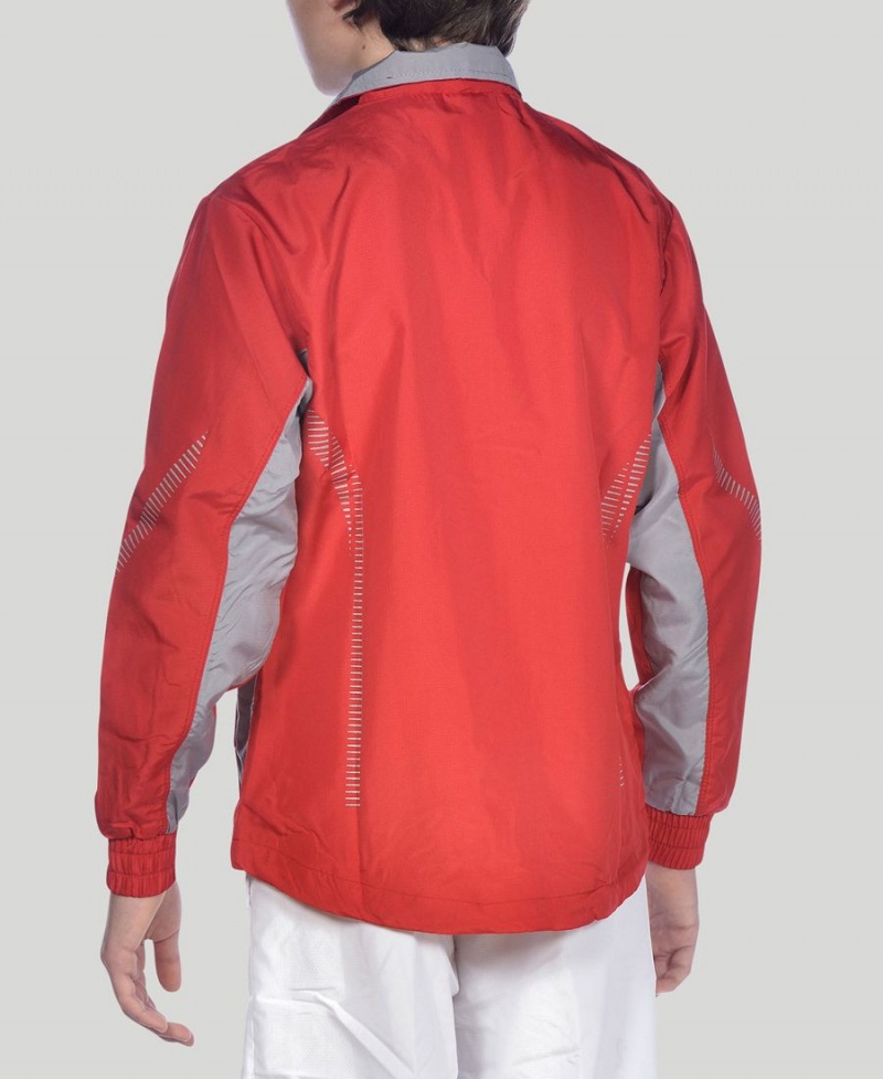 Arena Youth Team Line Warm-Up Jacke Rot | DZX17O-445