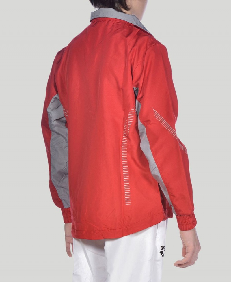 Arena Youth Team Line Warm-Up Jacke Rot | DZX17O-445