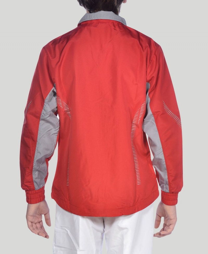 Arena Youth Team Line Warm-Up Jacke Rot | DZX17O-445