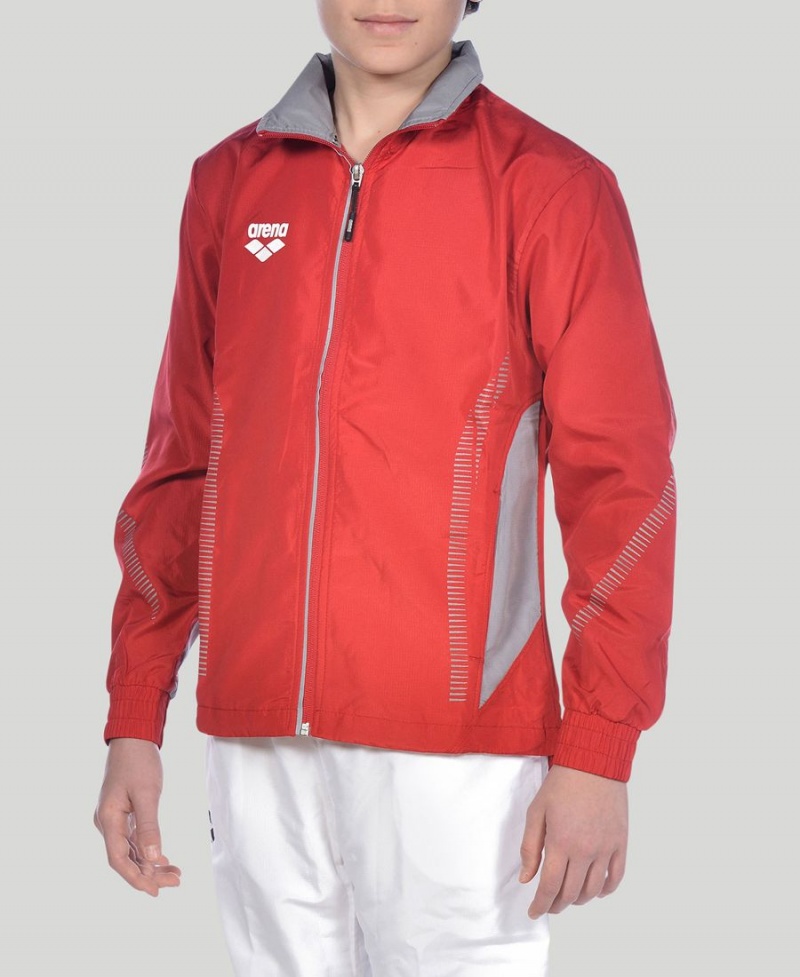 Arena Youth Team Line Warm-Up Jacke Rot | DZX17O-445