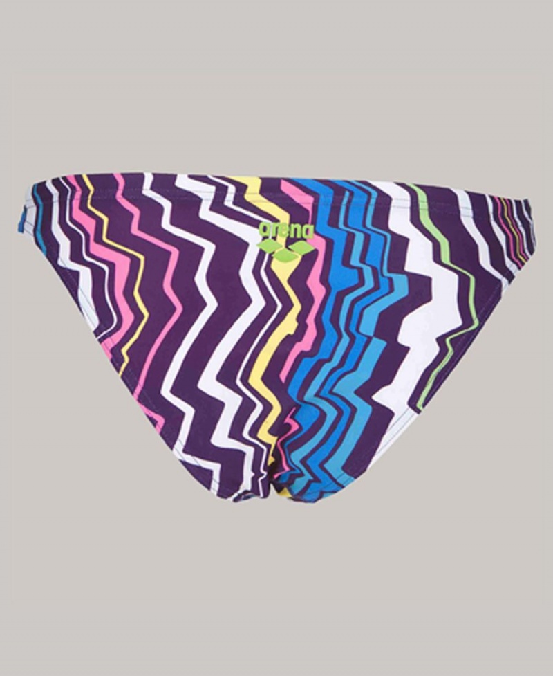 Arena Zig Zag Bikinihose Lila Blau | JMR08E-752